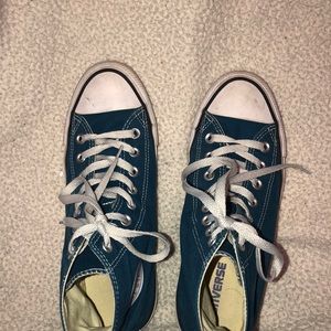 Blue/Dark Turquoise High Top converse(will clean)